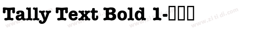 Tally Text Bold 1字体转换